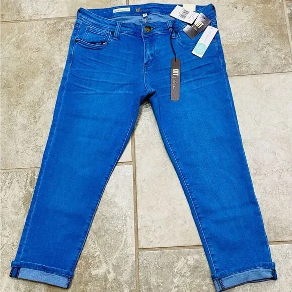 Kut From The Kloth Catherine Slim Boyfriend Jeans Size 8P Cuffed NWT - Picture 10 of 13